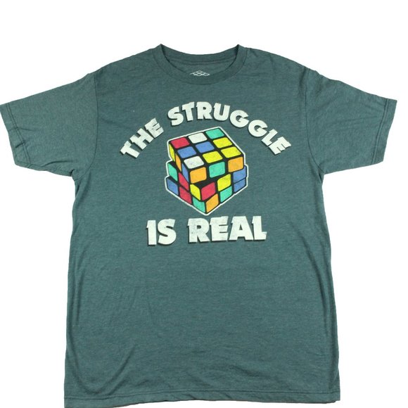 Rubik's Other - The Struggle is Real Men's Rubik's Cube Shirt M